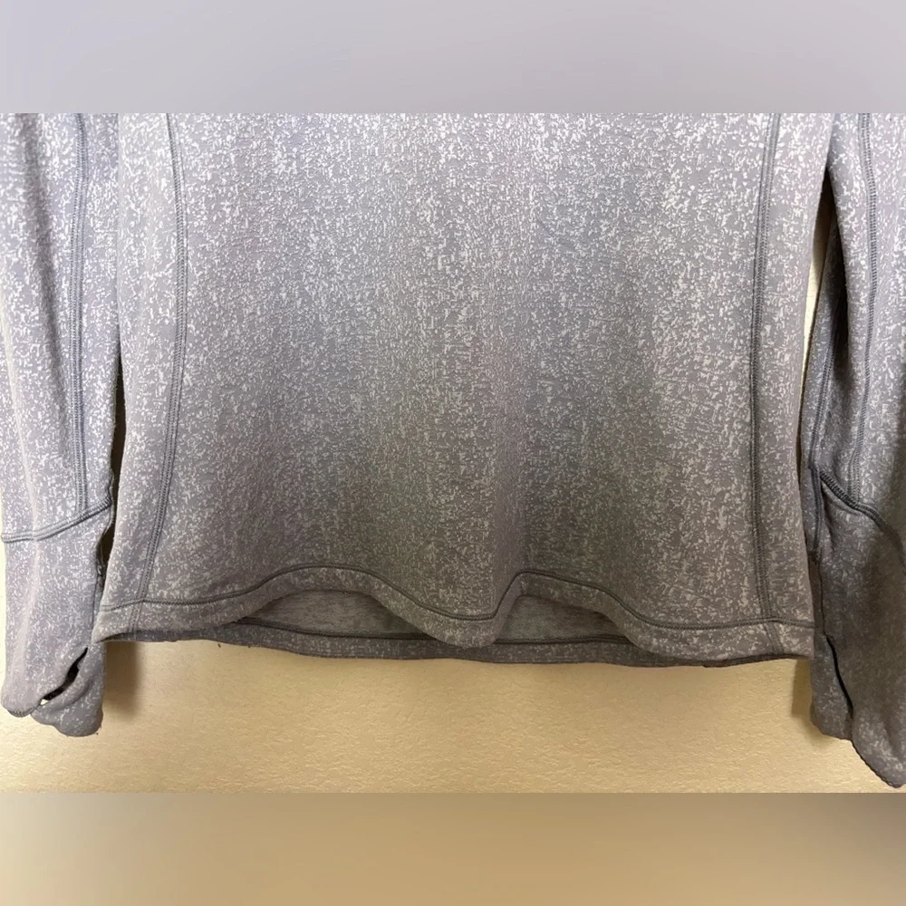 Lululemon Outrun Luon Suited Jacquard Arctic Grey Ice Running Top M 8-10